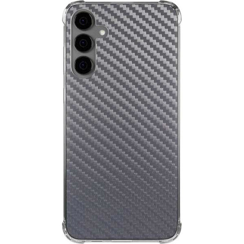 Silver Carbon Fiber Specialty Texture Material Galaxy S24 Plus Clear Case
